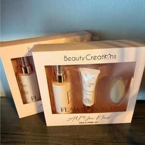 Beauty Creations Flawless Stay Prep & Prime Set in Cream Packaging